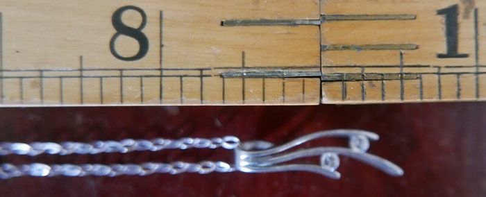 Vintage Sterling Silver 925 Pendant  Necklace 2,5g length - 17"