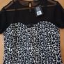 Primark  Black  Animal  Print  Top.  S.. 12.    B.N.W.T. Image 2