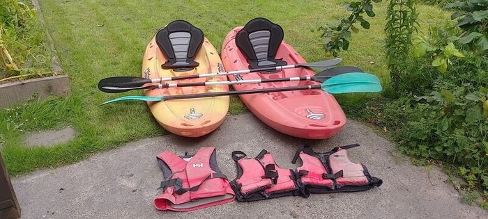 2  Kayaks, paddles, buoyancy vests