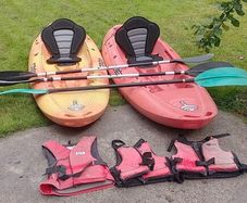 2  Kayaks, paddles, buoyancy vests