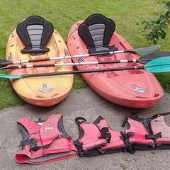 2  Kayaks, paddles, buoyancy vests