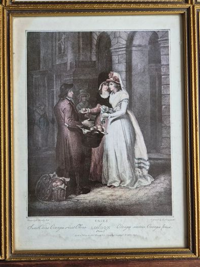 Vintage Framed Prints - "Cries of London" by Francis Wheatley (Set of 6)