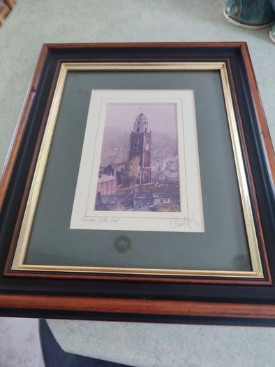 Framed Shandon Bells. Cork Ireland Hand Signed Print By Philip Gray