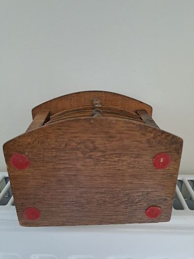 Vintage wood and cork coasters