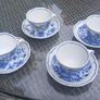 4 antique cups and saucers. 2 Bavarian, 2 Czech, no damage, bought in Vienna. D18 Image 2