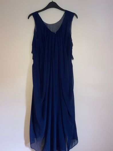 Fran & Jane chiffon navy blue occasion dress