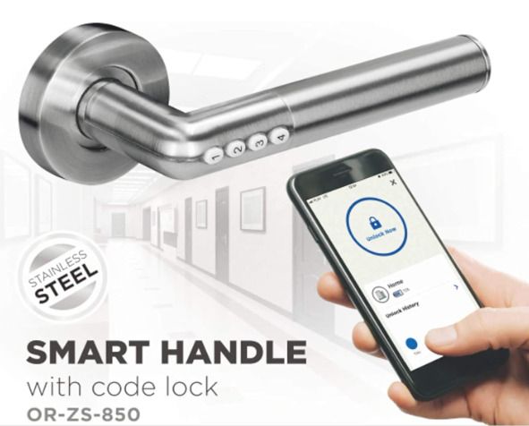 Orno OR-ZS-850 Electronic Door Lock Bluetooth Smart IP44 Open via PIN and via App
