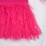 ASOS Hot Pink Fuchsia Ribbed Knit Mini Dress Feather Trim 10UK/38EU Image 3