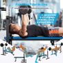 Adjustable Weight Bench with Dip Station Folding Heavy Duty Weight Lifting Bench Home Training Gym Multiuse Workout Bench Image 4