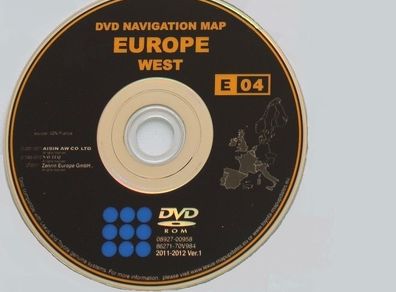 Toyota Lexus Navigation DVD E04 WEST