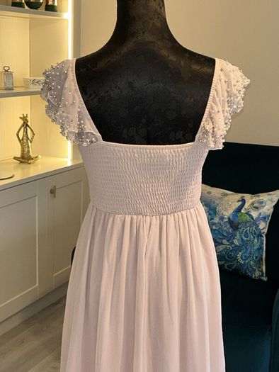 Ladies Blush Pink Bridesmaid Maternity Dress / Special Occasion Dress from Little Mistress. Size UK 8 / EU 36