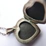 Vintage Solid 925 Sterling Silver Dual Photo Heart Locket Necklace length 20" - 3,4g Image 2