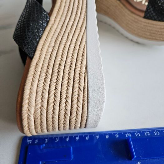 Oh my Sandals Spanish real leather platform sliders wedges RRP 75 euro size UK 5 new & boxed