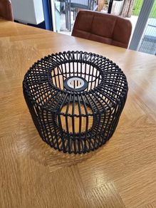 Wicker lampshade