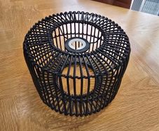 Wicker lampshade