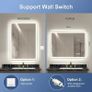 600x800 mm Gold-Bathroom-Mirror-with-LED-Lights, LED-Bathroom-Mirror-Wall-Mounted with Bluetooth, Anti-fog, 3 Colours Dimmable, Memory Function, IP44, Tempered Glass, Horizontal/Vertical Image 8
