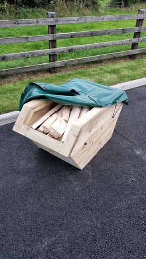 Kids Wooden Play Skip with Building Blocks