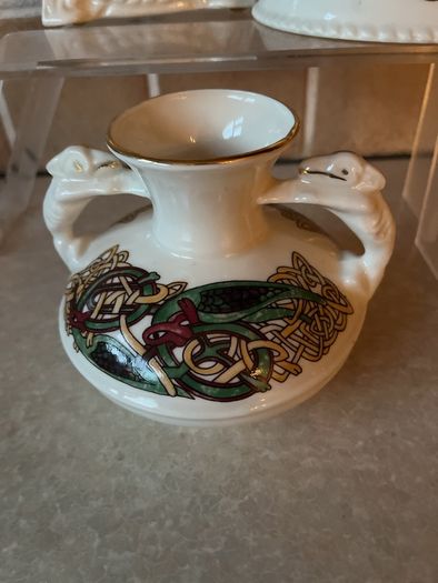 Cre 3 piece set Galway Clock Vase & Candle stand