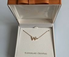 Tipperary Crystal Rose Gold Initial "W" Pendant Necklace