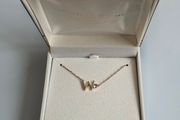 Tipperary Crystal Rose Gold Initial "W" Pendant Necklace