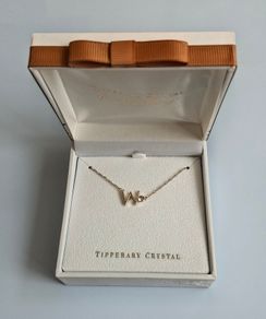 Tipperary Crystal Rose Gold Initial "W" Pendant Necklace