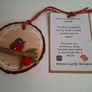 Robin on Wooden Disc Image 3