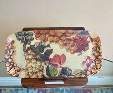 Vintage French Manover Fiberglass Tray, Grape Vine