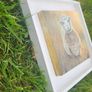 Original Oil Painting  - Sunset  Golden Lamb Image 2