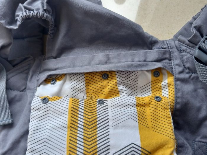 BECO Baby Carrier Sling Grey with White & Yellow