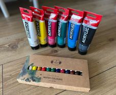 Acrylic and Water colour paints