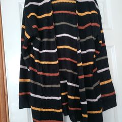 Shein Lune Drop Shoulder Stripe Cardigan