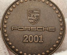 Porsche 2001 Calendar Coin Medal Scarce