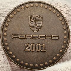Porsche 2001 Calendar Coin Medal Scarce