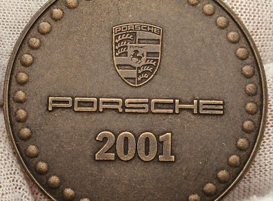 Porsche 2001 Calendar Coin Medal Scarce