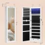 Elegant jewellery cabinet hanging  jewelry cabinet hanging, lockable mirror cabinet, wall cabinet with mirror and numerous compartments, wall mounting, hanging on the door, for necklaces, earring Image 3
