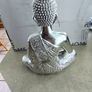 Buddha Statue Sitting in Lotus Position Silver Tone Image 8