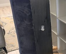 King size gray velvet base comes in 2 parts