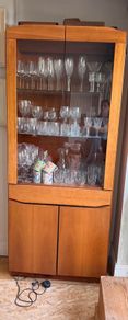Skovby Danish cherrywood display Cabinet with lighting