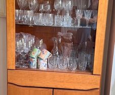 Skovby Danish cherrywood display Cabinet with lighting