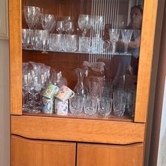 Skovby Danish cherrywood display Cabinet with lighting