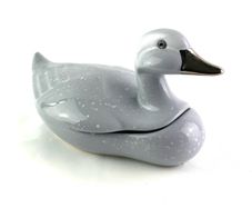 Vintage ceramic duck jewellery box