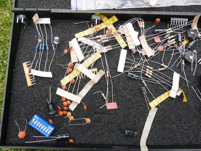 Mix Lot of Circuit Board Microchips Transistors Diodes Inductors Capacitors