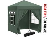 2x2m Popup Gazebo Marquee Party Tent Pavilion Green with 4 Sides