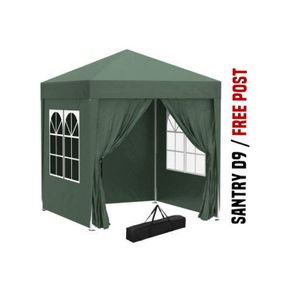 2x2m Popup Gazebo Marquee Party Tent Pavilion Green with 4 Sides