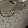 Round Coffee Tables Set of 2, Gold Nesting Tables with Mirror Top Image 5