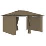 Garden Marquee with Curtains 4x3 m Taupe 180 g/m Image 4