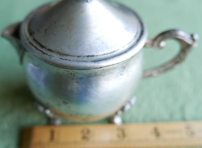 Vintage  Silver Plated Mustard Condiment Pot