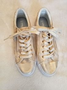 Dunnes Stores Gold Shimmer Trainers - UK 7