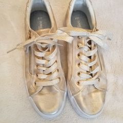 Dunnes Stores Gold Shimmer Trainers - UK 7