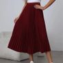 Temu Dark Red Pleated Skirt. Size 16. New Image 2